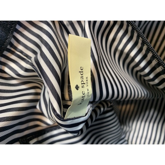 Kate Spade Jackson Street Dixon Satchel Bag Pebbled Leather Grey Cream Black - Picture 9 of 9